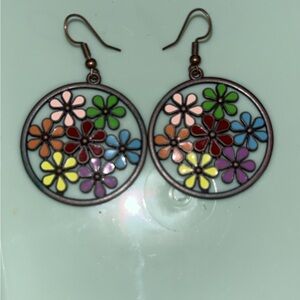 Floral Multicolor Earrings